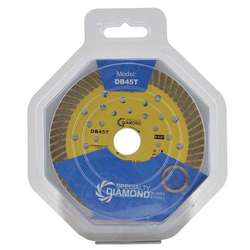 (TMT Only)  4.5" Turbo Diamond Blade  20mm (0.78") Arbor with 5/8" Brass Adapter Ring - 2/Pk
 - W02