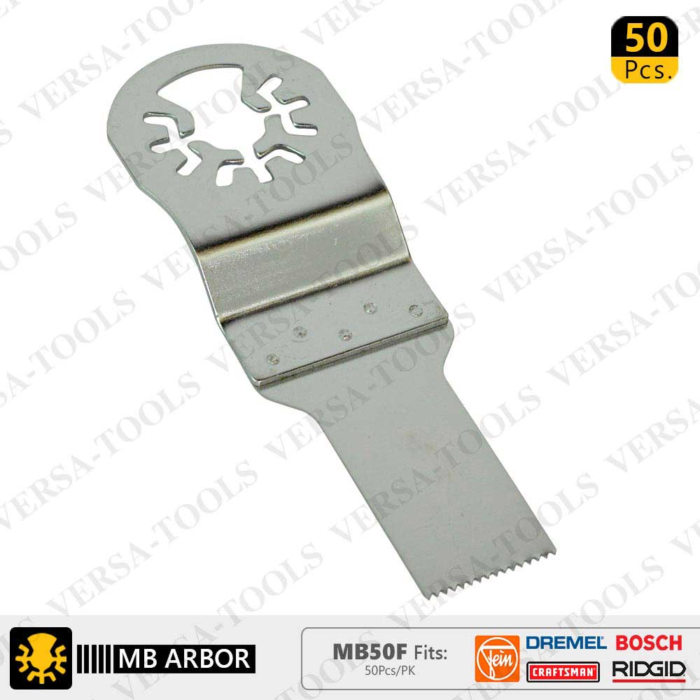 20mm Stainless Steel Multi-Tool Saw Blades Compatible with Fein Multimaster, Dremel, Bosch, Craftsman, Ridgid Oscillating Tools 50/Pk
 - W02