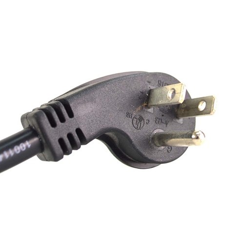 6ft 5-15P 45 Degree to 5-15R Triple Tap Power Cable 16AWG SJT (13A 125V) - W03