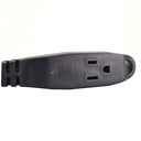 6ft 5-15P 45 Degree to 5-15R Triple Tap Power Cable 16AWG SJT (13A 125V) - W05