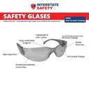 Frameless Safety Glasses with Scratch-Resistant Coating - Clear ( Single Pair) - W02
