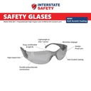 Frameless Safety Glasses with Scratch-Resistant Coating - Smoke (Single Pair) - W02