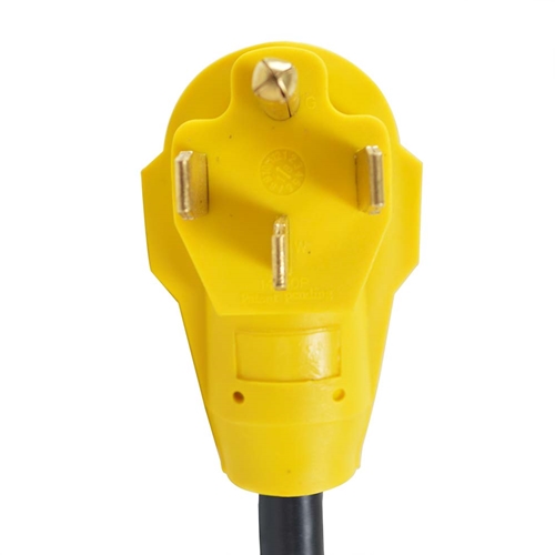 RV Adapter 1.5 ft  STW 10AWG/3 - 50A Male (14-50P) to 30A Locking (L5-30R)  Locking W/LED  - W03