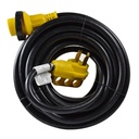 RV Adapter 50 ft  STW 10AWG/3 - 50A Male (14-50P) to 30A Locking (L5-30R)  Locking W/LED  - W02