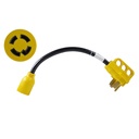 RV  Adapter 1.5ft STW 10AWG/4 - 50A Male(14-50P) to Gen 30A Female (L14-30R) - W02