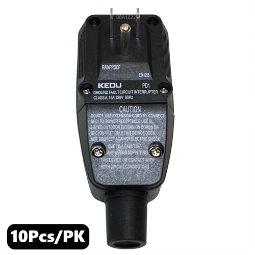 (TMT Only) GFCI Plug Standard 15 Amp Nema 5-15P - 10pk - W02