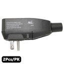 (TMT Only) GFCI Plug Standard 15 Amp Nema 5-15P w/ AWG 12" Single Tap Cord -2PK - W05