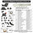 Aluminum Magazine Assembly for Hitachi NR83A / A2 Framing Nailers - W03