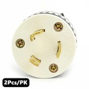 (TMT Only) 20A-125V 3-Blade NEMA L5-20P Twist Lock Electrical Plug - 2PK - W02