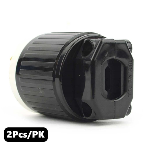 (TMT Only) 20A-125V 3-Blade NEMA L5-20P Twist Lock Electrical Plug - 2PK - W03