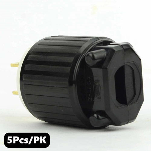 (TMT Only) 15A-125V 3-Blade NEMA 5-15P Straight Electrical Plug - 5Pk - W03