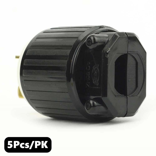 (TMT Only) 20A-125V 3-Blade NEMA 5-20P Straight Electrical Plug - 5Pk - W03