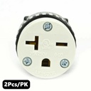 (TMT Only) 20A-250V  NEMA 6-20R Straight Electrical Receptacle - 2Pk - W02