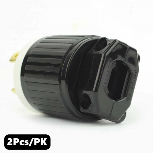 (TMT Only) 30A-125V 3-Blade NEMA L5-30P Twist Lock Electrical Plug - 2Pk - W03