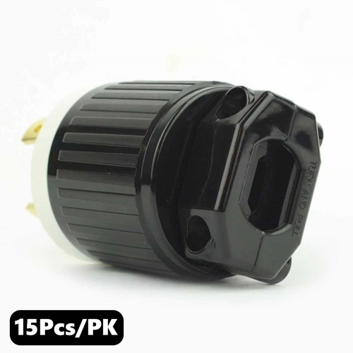 (TMT Only) 30A-125V 3-Blade NEMA L5-30P Twist Lock Electrical Plug - 15Pk - W03