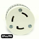 (TMT Only) 30A-125V NEMA L5-30R Twist Lock Electrical Receptacle - 2Pk - W02