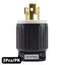 (TMT Only) 15A-125V 3-Blade NEMA L5-15P Twist Lock Electrical Plug - 2Pk
 - W02