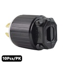 (TMT Only) 15A-250V 3-Blade NEMA L6-15P Twist Lock Electrical Plug - 10Pk - W03