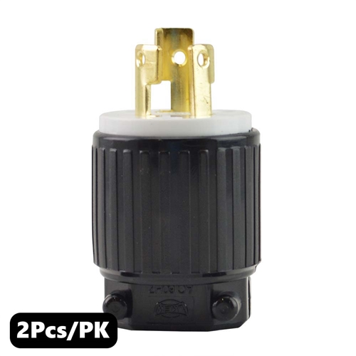 (TMT Only) 15A-277V 3-Blade NEMA L7-15P Twist Lock Electrical Plug - 2PK - W02
