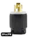 (TMT Only) 15A-277V 3-Blade NEMA L7-15P Twist Lock Electrical Plug - 2PK - W02