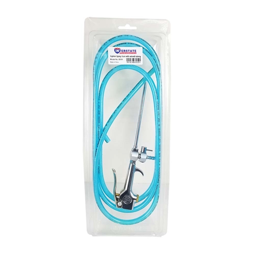 Siphon Spray Gun with valve & 8ft 1/4" Braided PU Hose - Single Display Pack - W06