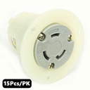 (TMT Only) Twist Lock Receptacle Flange 2-Pole 3-Wire 20A 125V NEMA L5-20R - 15PK - W02