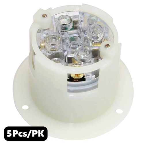 (TMT Only) Twist Lock Receptacle Flange 3-Pole 4-Wire 20A 250V NEMA L15-20R - 5PK - W03