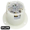 (TMT Only) Twist Lock Receptacle Flange 3-Pole 4-Wire 20A 250V NEMA L15-20R - 5PK - W03