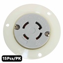 (TMT Only) Twist Lock Receptacle Flange  4-Wire 30A 125/250V NEMA L14-30R - 15PK - W02