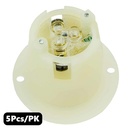 (TMT Only) Standard Flange Plug 2-Pole 3-Wire 15A 125V NEMA 5-15P - 5PK - W02