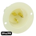 (TMT Only) Standard Flange Plug 2-Pole 3-Wire 20A 250V NEMA 6-20P - 2PK - W02
