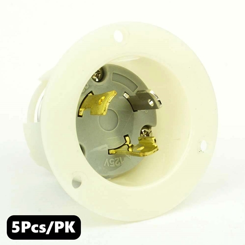 (TMT Only) Twist Lock Flange Plug 2-Pole 3-Wire 30A 125V NEMA L5-30P - 5PK - W02