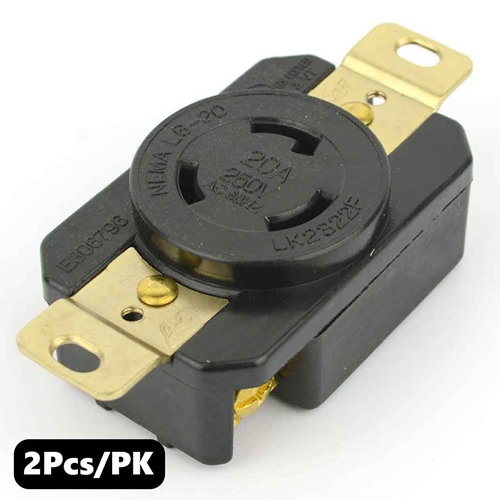 (TMT Only) Wall Receptacle - 20A-250V - Twist Female -NEMA L6-20R - 2PK - W02