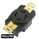 (TMT Only) Wall Receptacle - 20A-125/250V - Twist Female - NEMA L14-20R - 15PK - W02