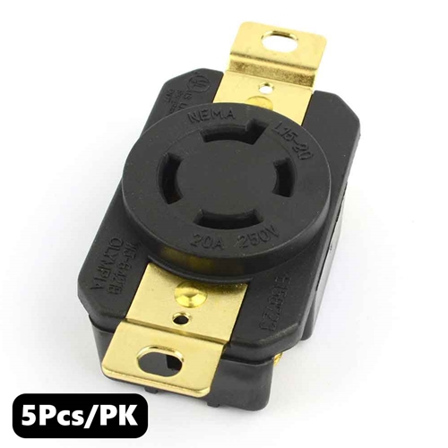 (TMT Only) Wall Receptacle - 20A-250V - Twist Female - NEMA L15-20R - 5PK - W02