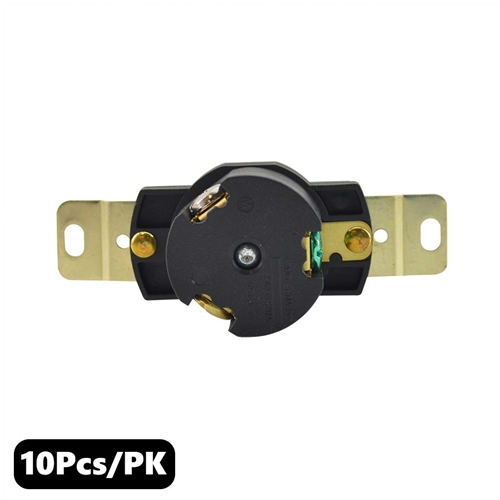 (TMT Only) Wall Receptacle - 3P 15A 125V - Twist Female - NEMA L5-15R  - 10PK - W02