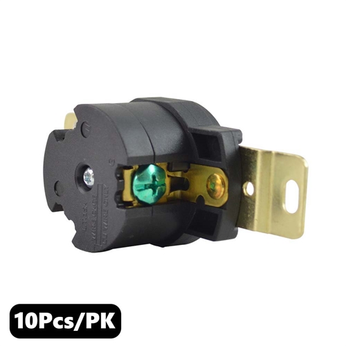 (TMT Only) Wall Receptacle - 3P 15A 125V - Twist Female - NEMA L5-15R  - 10PK - W04