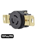 (TMT Only) Wall Receptacle - 3P 15A 125V - Twist Female - NEMA L5-15R  - 15PK - W03