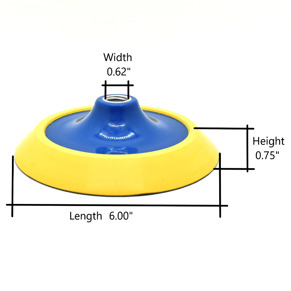 6"- 5/8"-11 UNC  PSA Adhesive Polishing Pad - W06