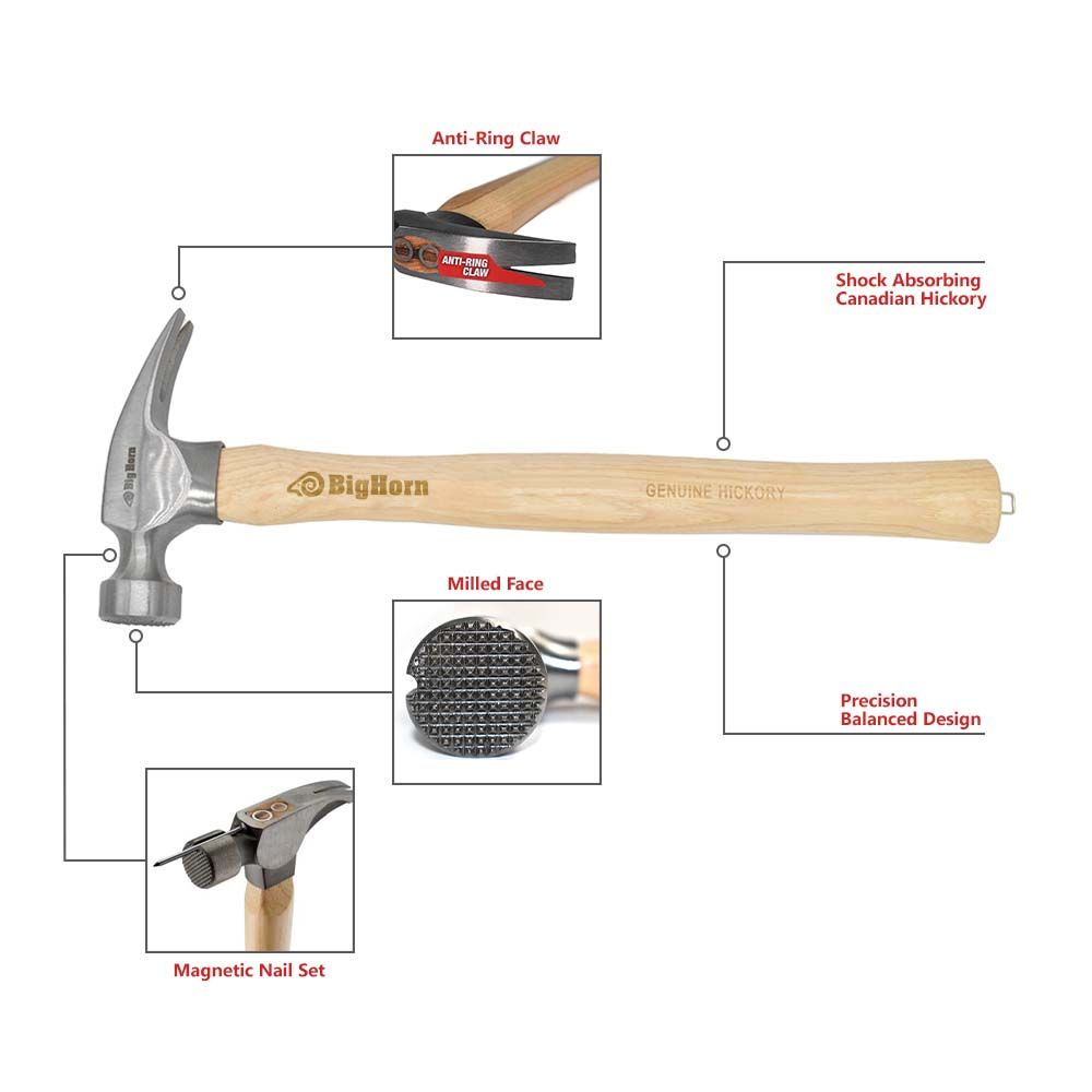 21 oz Straight Handle Framing Hammer -BJ21FMS