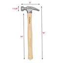 21 oz Straight Handle Framing Hammer -BJ21FMS
