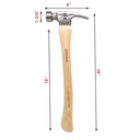 14 Oz Tiger Titanium Hammer With Curved Hickory Handle