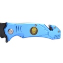 4.5" Navy Blue Police Metal Handle Rescue Knife - W02