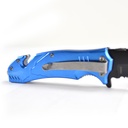 4.5" Navy Blue Police Metal Handle Rescue Knife - W03