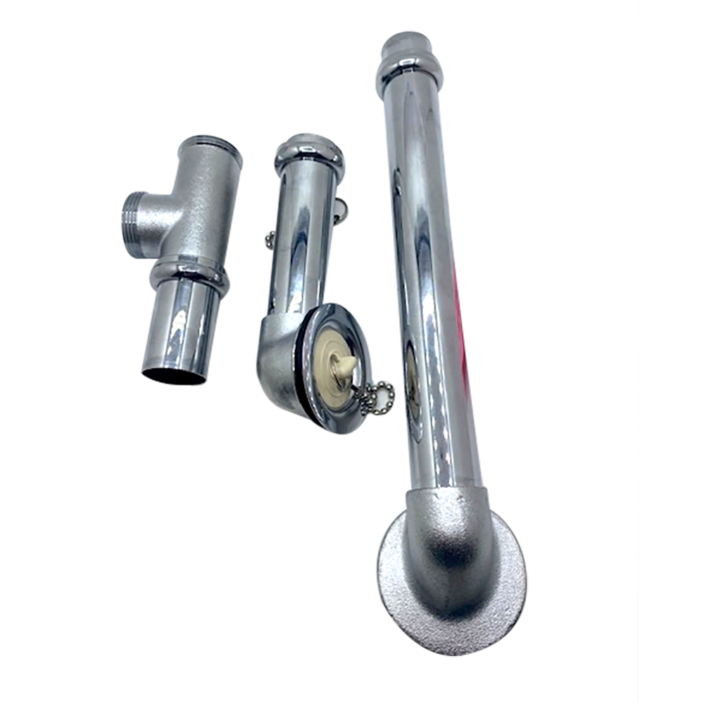 22 Gauge Chrome Plated 1-3/8" Waste & Overflow with Chain & Plug - W02