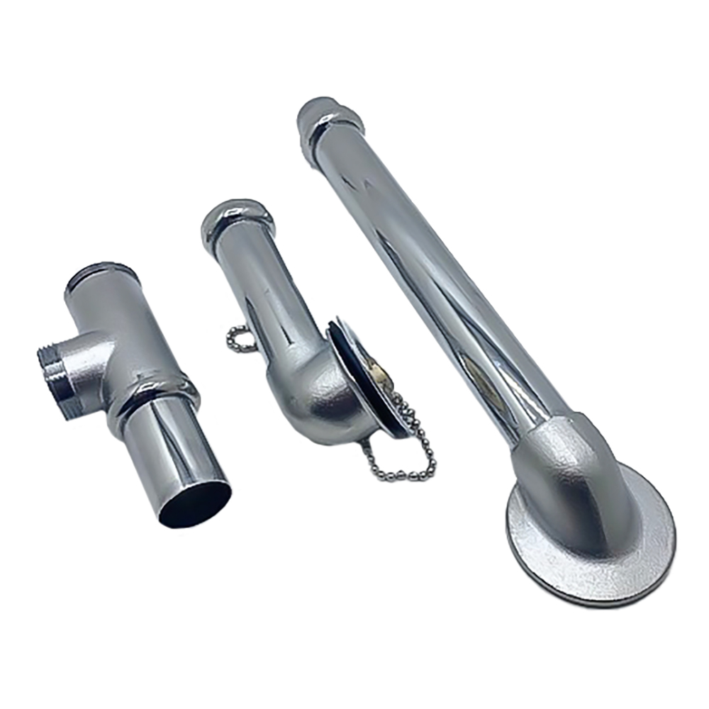22 Gauge Chrome Plated 1-3/8" Waste & Overflow with Chain & Plug - W03