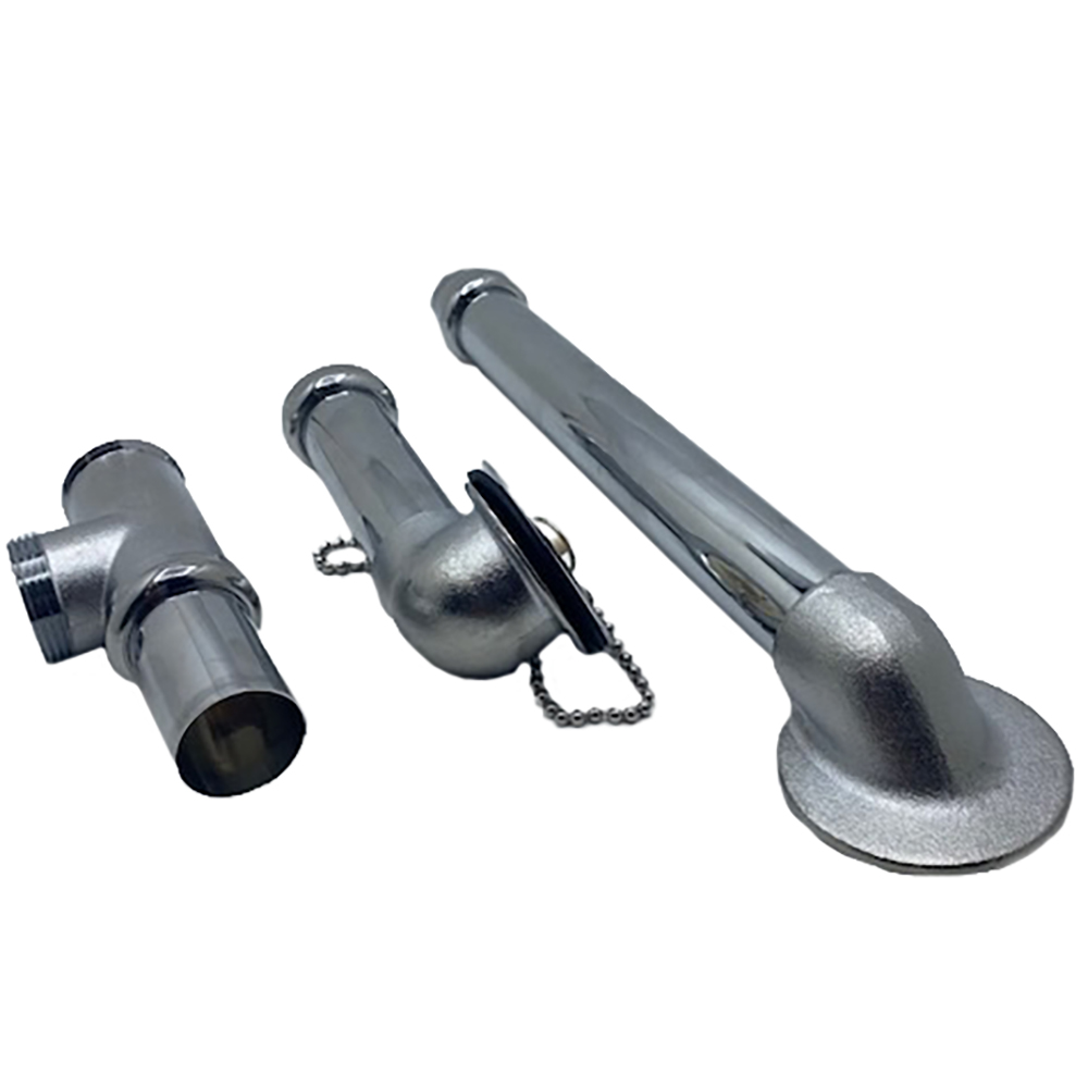 22 Gauge Chrome Plated 1-3/8" Waste & Overflow with Chain & Plug - W04