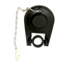 128-T Universal Toilet 2 Way Flapper Tank Ball - Black - W02
