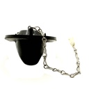 128-T Universal Toilet 2 Way Flapper Tank Ball - Black - W03