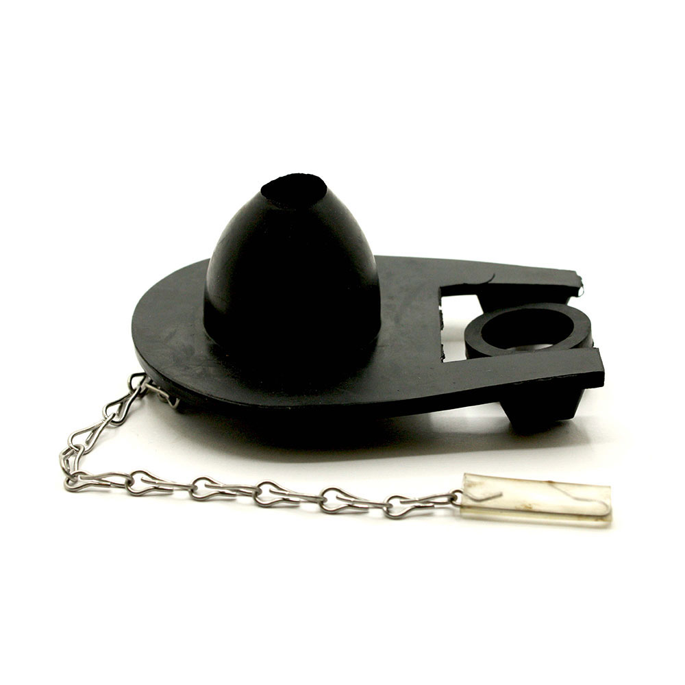 128-T Universal Toilet 2 Way Flapper Tank Ball - Black - W04